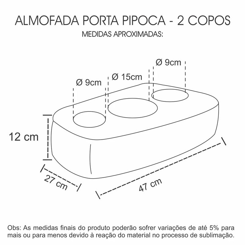 Almofada de pipoca - Harry Potter