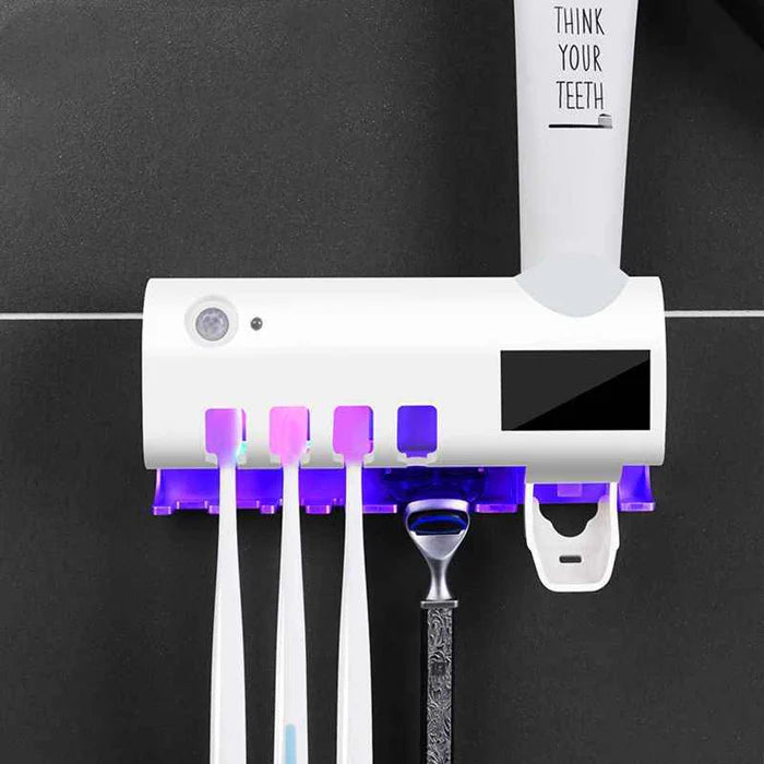 Dispenser Automático Pasta De Dente Suporte Escovas Banheiro