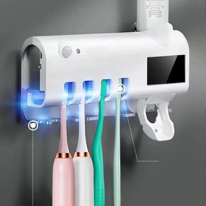 Dispenser Automático Pasta De Dente Suporte Escovas Banheiro