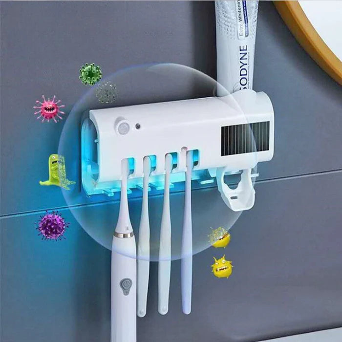 Dispenser Automático Pasta De Dente Suporte Escovas Banheiro