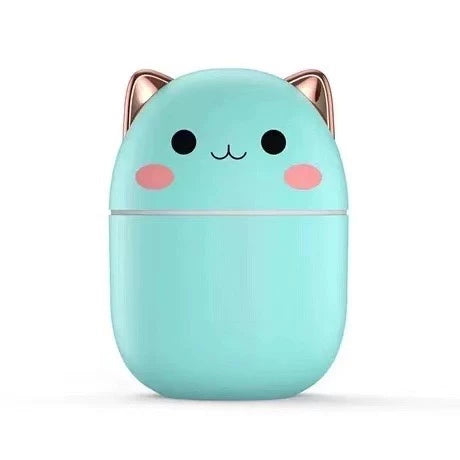 Umidificador De Ar Gato Gatinho Coelho Fofo 200ml Com Claro Noturna Névoa Fresca