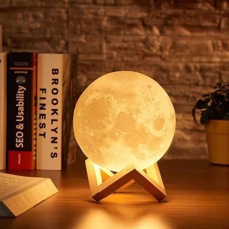 Luminária Abajur 3d Touch Rgb 16cm Rgb Planeta Saturno