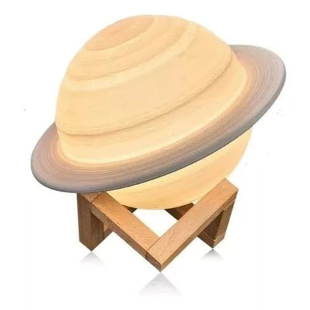 Luminária Abajur 3d Touch Rgb 16cm Rgb Planeta Saturno