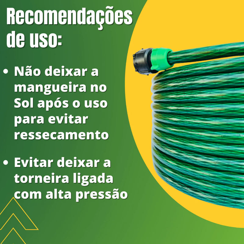 Mangueira De Jardim Reforçada Trançada Completa 15/20/25/30/35/50 Metros