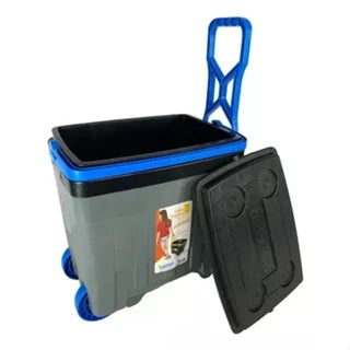 Cooler Termico com Rodinhas 34 Litros Caixa Termica Camping Pesca Praia Super Térmica