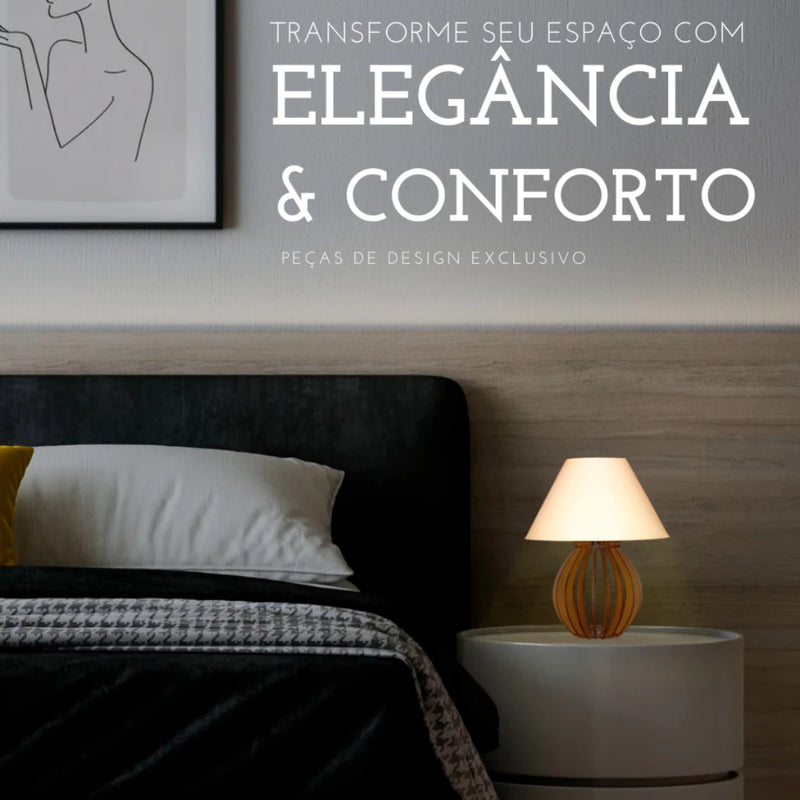 Kit 2 unidades Abajur La Finesse Cupula - Luminária Para Decoração Quarto e Sala