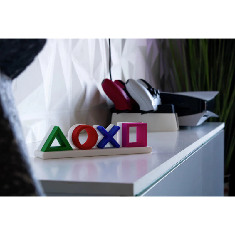 Promoção Letreiro Decorativo Gamer Símbolo Ps Icons Playstation Ícones 2 Cores