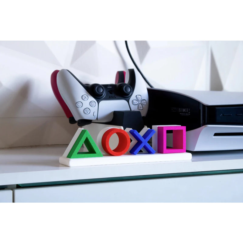 Promoção Letreiro Decorativo Gamer Símbolo Ps Icons Playstation Ícones 2 Cores