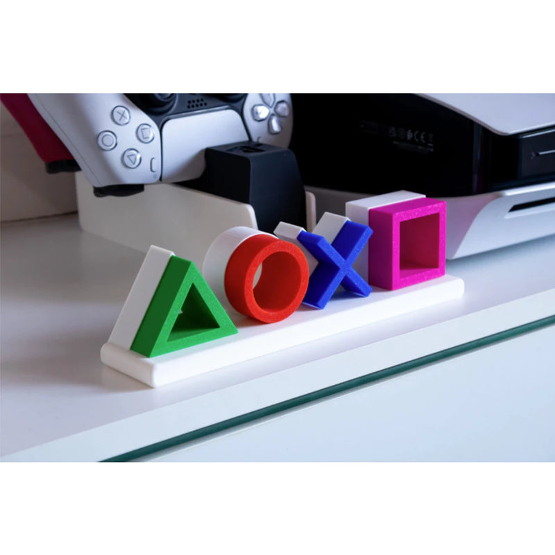 Promoção Letreiro Decorativo Gamer Símbolo Ps Icons Playstation Ícones 2 Cores