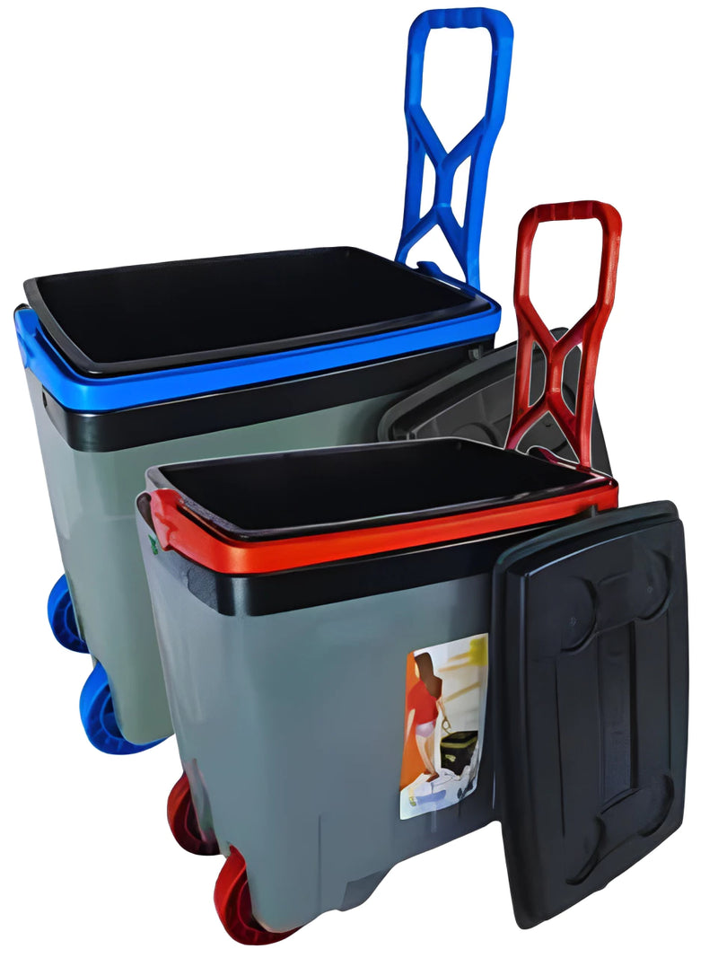 Cooler Termico com Rodinhas 34 Litros Caixa Termica Camping Pesca Praia Super Térmica