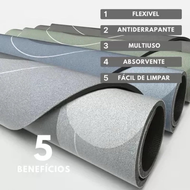 kit Tapete para Banheiro de Secagem Rápida e Super Absorvente - Ideal para Chuveiro, Cozinha e Varanda