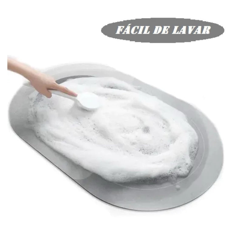 kit Tapete para Banheiro de Secagem Rápida e Super Absorvente - Ideal para Chuveiro, Cozinha e Varanda