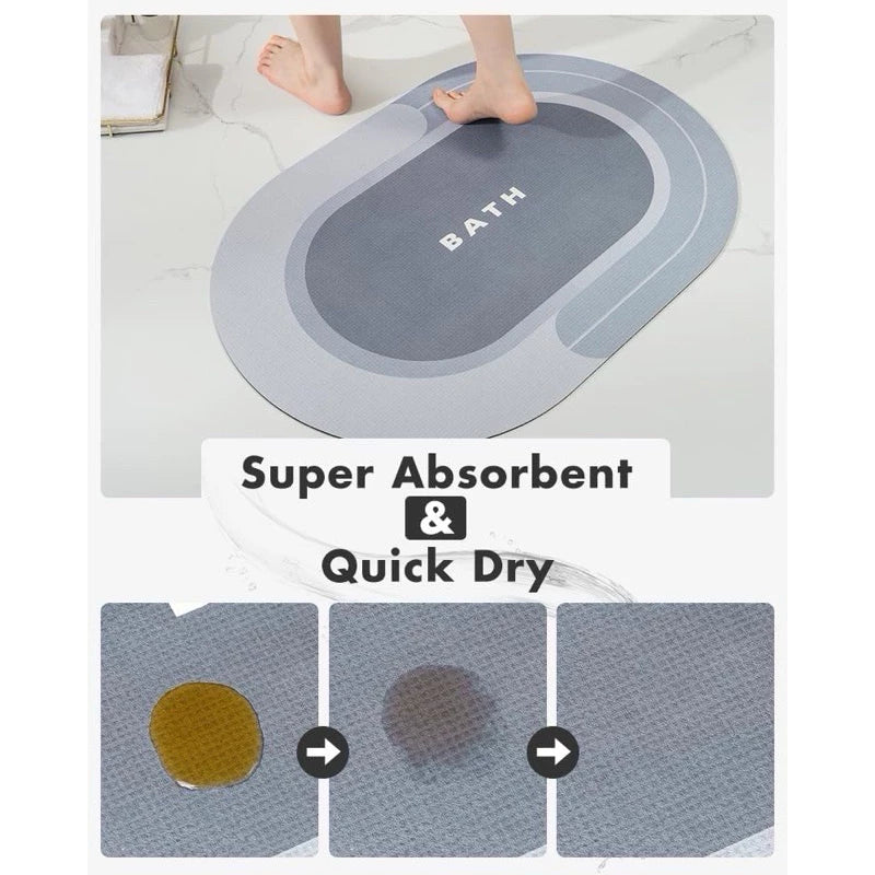 kit Tapete para Banheiro de Secagem Rápida e Super Absorvente - Ideal para Chuveiro, Cozinha e Varanda