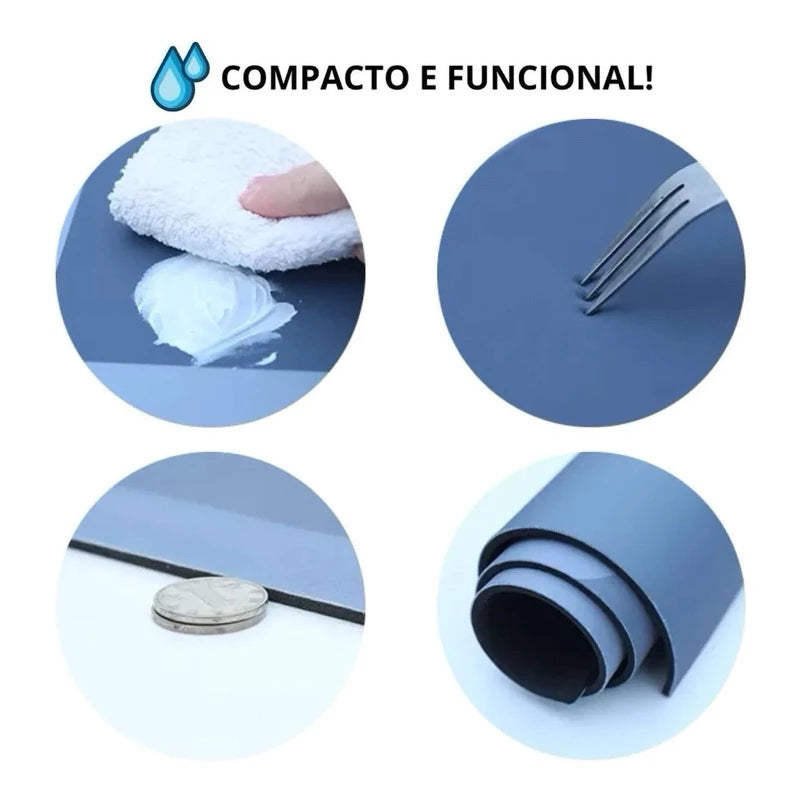 kit Tapete para Banheiro de Secagem Rápida e Super Absorvente - Ideal para Chuveiro, Cozinha e Varanda
