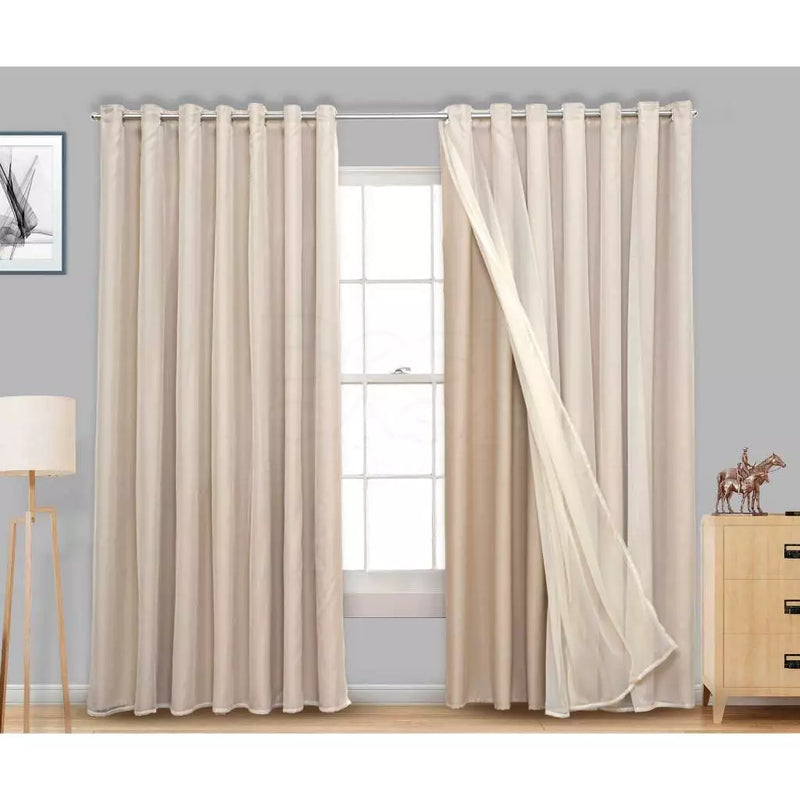 cortina blackout com voil forro 6,00 x 2,70 metros para quarto sala e decoração casa blecaute