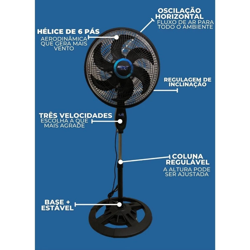 Ventilador 105cm-130cm Ajuste De Altura Livremente 110v 220v Ventilador--Envio imediato
