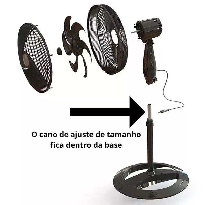 Ventilador 105cm-130cm Ajuste De Altura Livremente 110v 220v Ventilador--Envio imediato