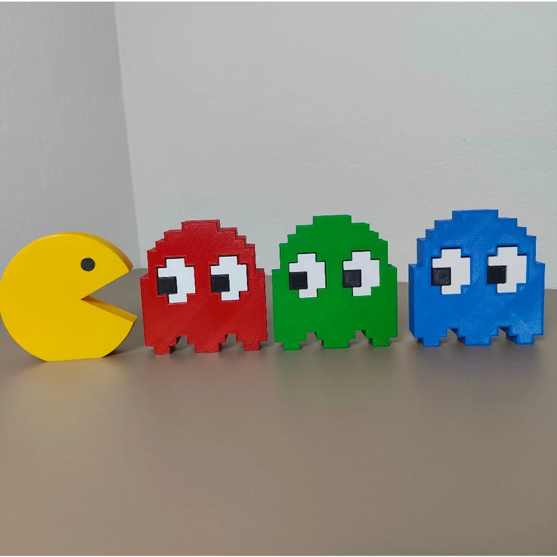 Kit Pac-Man Decoração Geek 4 peças