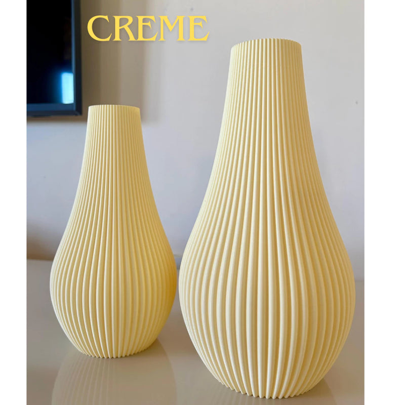 Vaso Cachepot Ibiza Decorativo Detalhes em Linhas - Vaso Alto - Impressão 3D