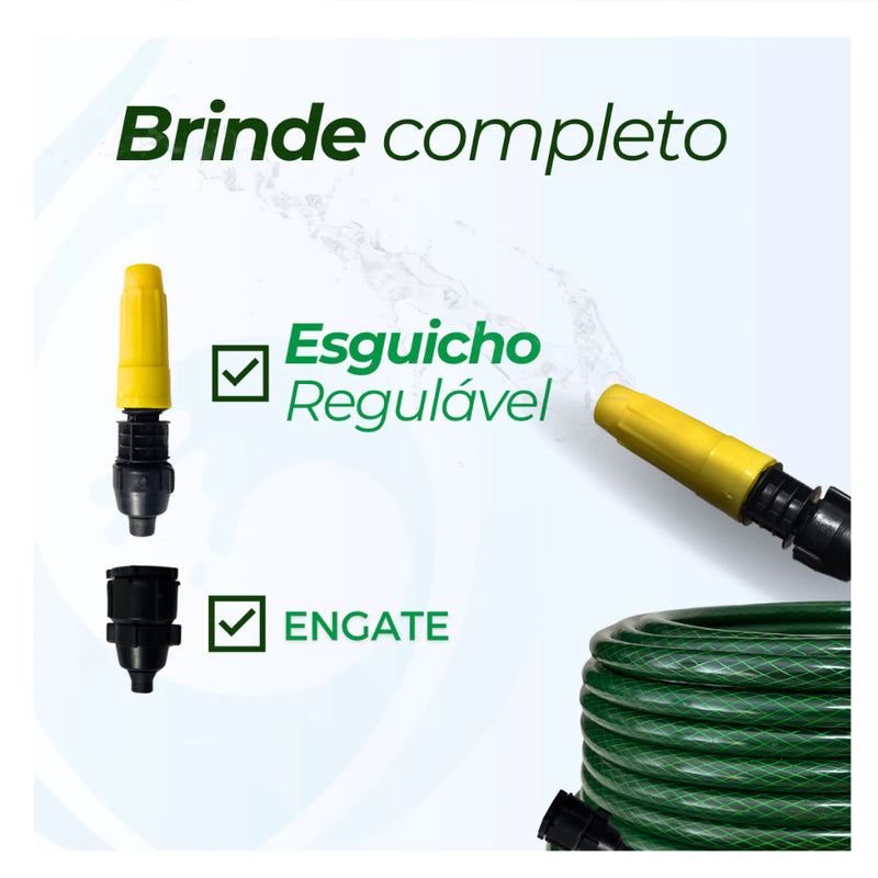 Mangueira De Jardim Reforçada Trançada Completa 15/20/25/30/35/50 Metros