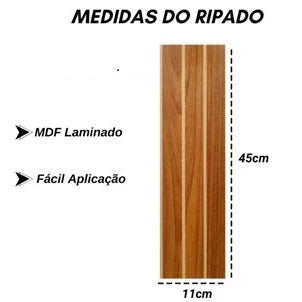 Kit 20 Revestimentos Ripados Painel Decorativo De Parade MDF 45x11 - Decoração Sala e Penteadeira