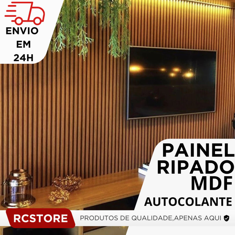 Kit 20 Revestimentos Ripados Painel Decorativo De Parade MDF 45x11 - Decoração Sala e Penteadeira