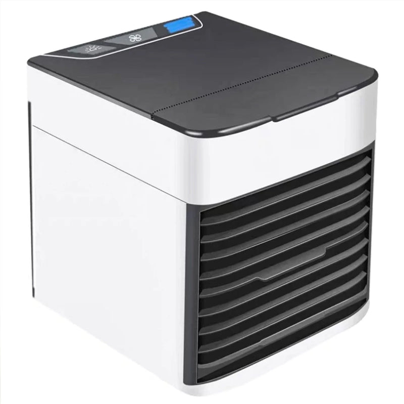 Mini Ar Condicionado Portátil Air Cooler Umidificador Climatizador Luz LED com Cabo USB