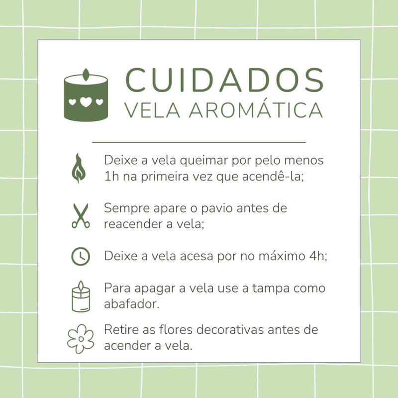 Vela perfumada frases - 100g COM TAMPA DE MADEIRA - ARTESANAL VEGANA