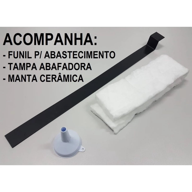 Lareira Ecológica Portátil A Álcool Preta