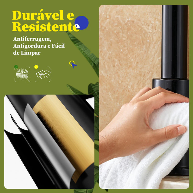 Heemli torneira de cozinha inox monocomando preto rotativa 360 ° Arejador Econômico Antirrespingos Saída Água Fria Únic