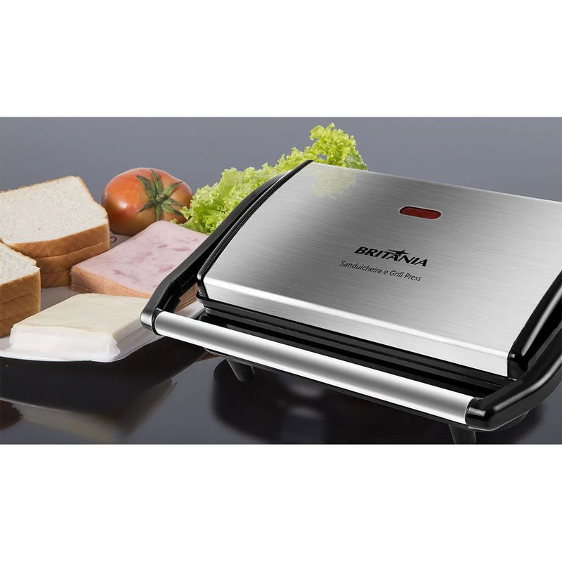 Sanduicheira e Grill Britânia BGR27I Press 2 em 1 850W