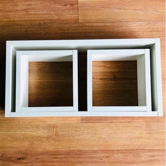 kit de 3 Nichos Retangular Decoração Quarto, Cozinha, Sala, Banheiro MDF 15mm BRANCO