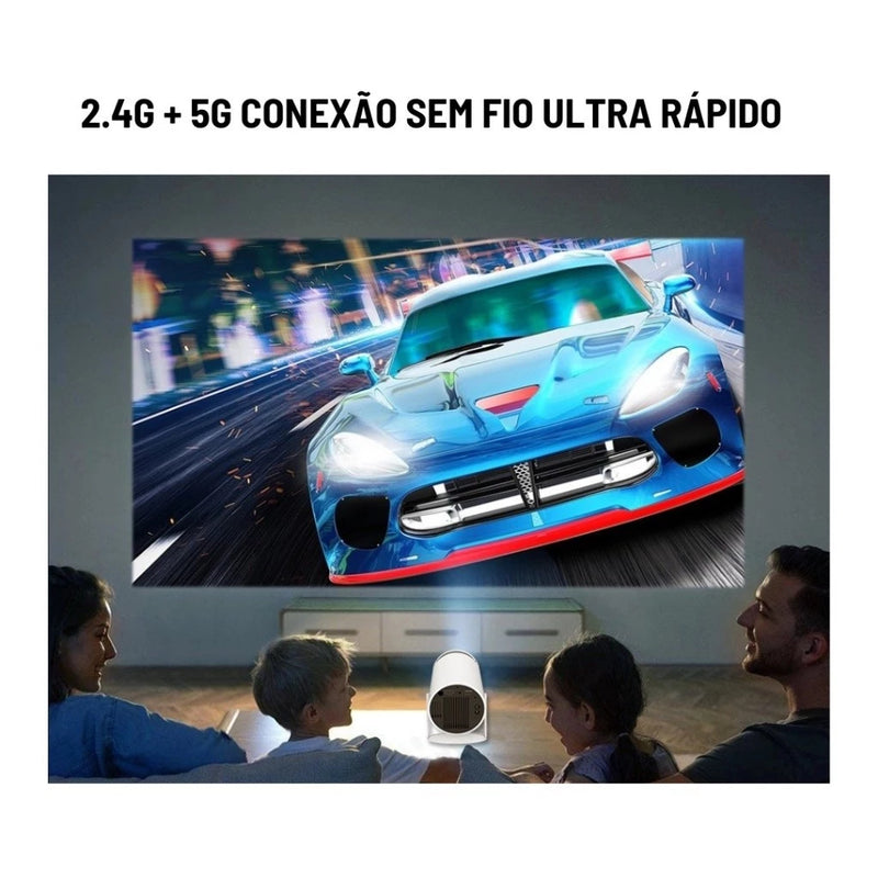 Projetor Wi-fi lançamento Portátil com Android HDMI Smart Cinema Hy300 4k HD