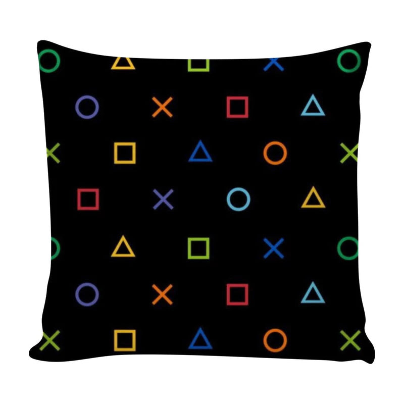 Kit 4 Almofadas Cheias Decorativas Enchimento de Silicone 45x45cm Game Over