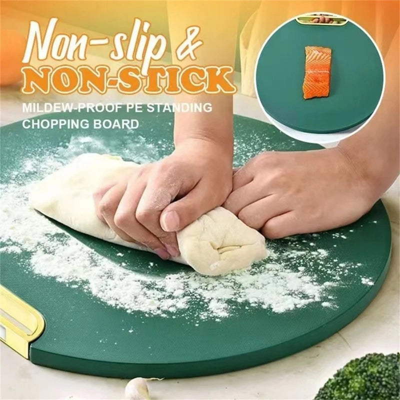 Tábua De Corte Antibacteriana À Prova De Mofo 30/35cm Com Suporte Em Pé Para Cozinha